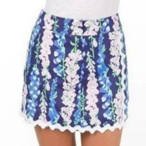Lilly Pulitzer Jarvey Skort in Foxglove print size 10 HTF EUC